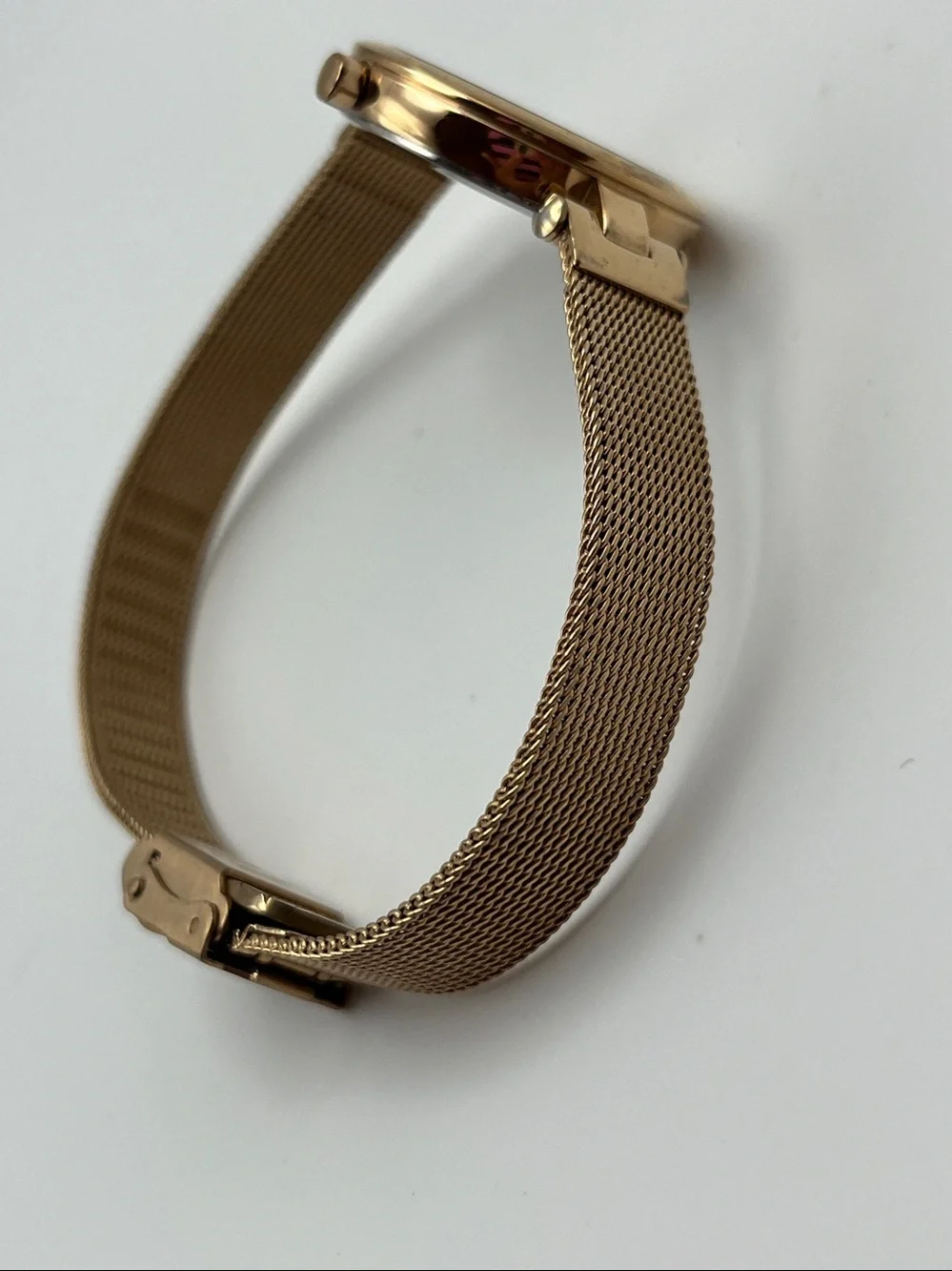Kenneth Cole Women's Gold Mesh Bracelet Watch with White Dial